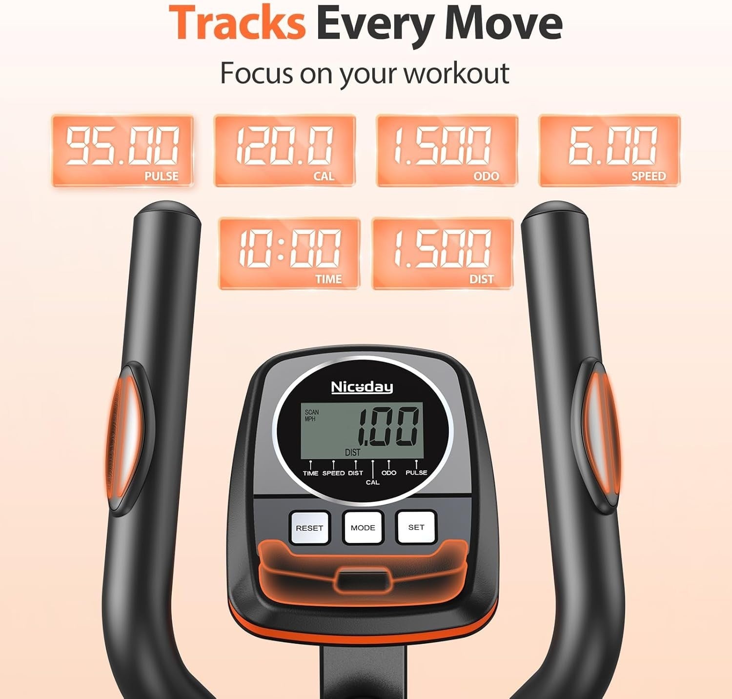 Elliptical Machine Elliptical Exercise Machine with 16-Level Resistance for Home