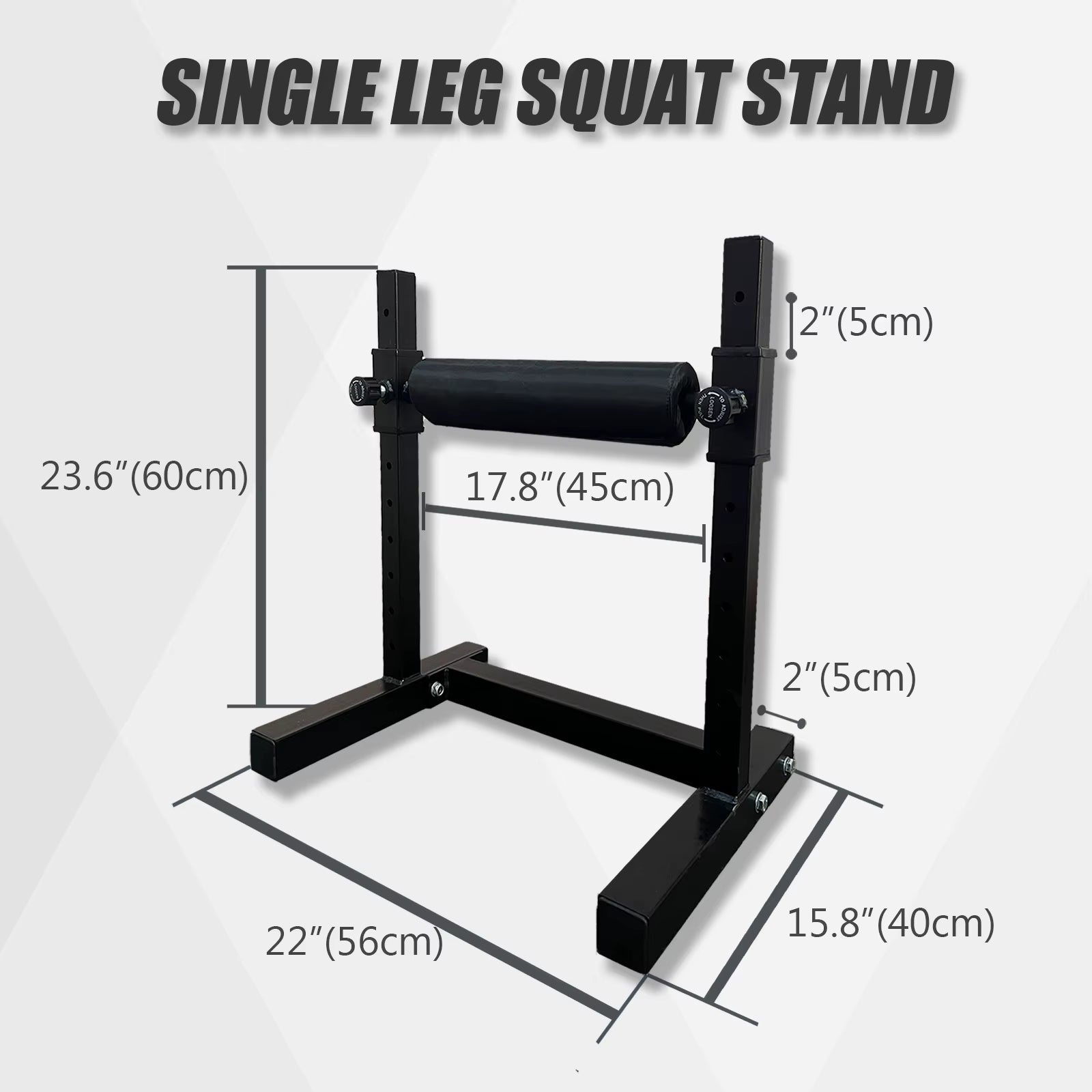 Single Leg Squat Roller, Adjustable Height Leg Squat Stand, Bulgarian Split Squat Stand for Home Gym Leg Strength Training