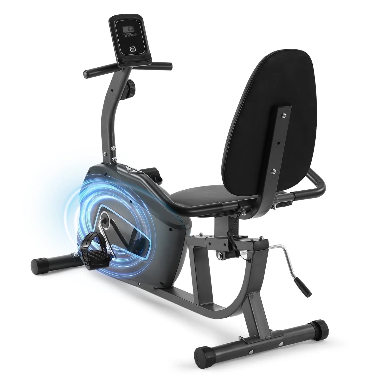 Recumbent Exercise Bike 8Level Adjustable Resistance Stationary Indoor Cycling Bike with Heart Rate and LCD Monitor for Home Gym Workout 300Lbs