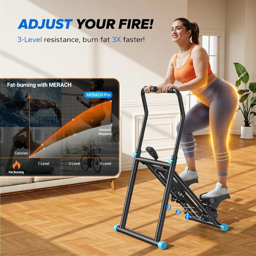 Stair Stepper for Home Gym Exercise, New Version Vertical Climber Machine for Full-Body Workout, Compact Folding Cardio Exercise